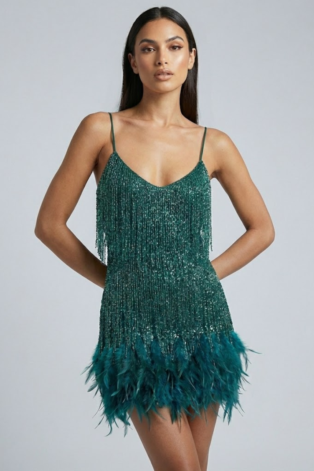 Jane | Feather Mini Dress