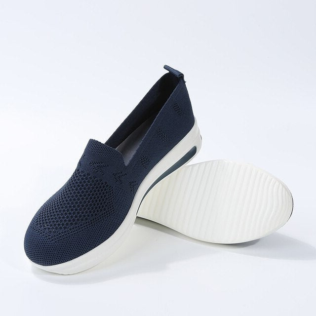 Women's Slip-On Sneakers with Orthopedic Sole and Cushioned Support