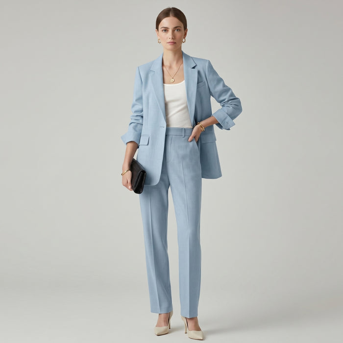 Noor | Structured Blazer & Straight-Leg Pant Set
