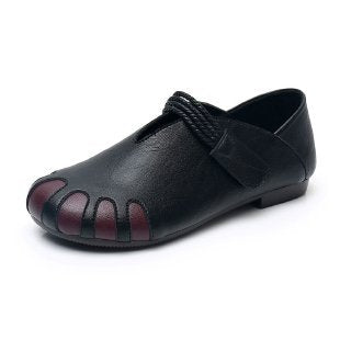 Women's Mary Jane Flats with Elastic Strap Closed Toe