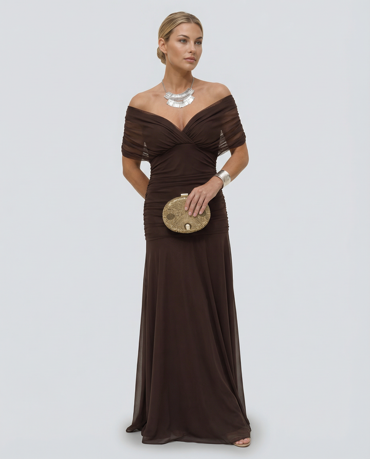 Eloria | Maxi Dress with Draped V-Neck