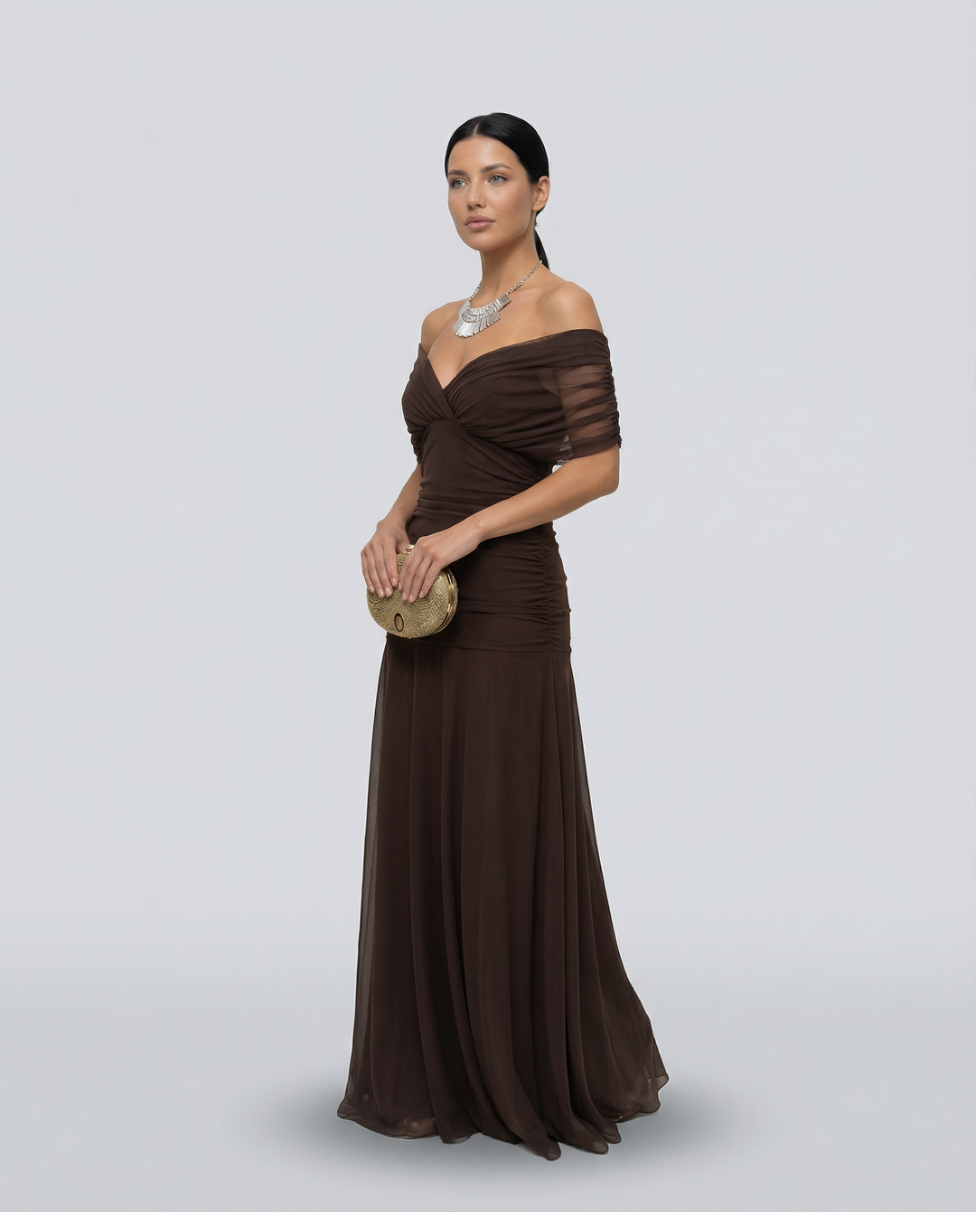 Eloria | Maxi Dress with Draped V-Neck