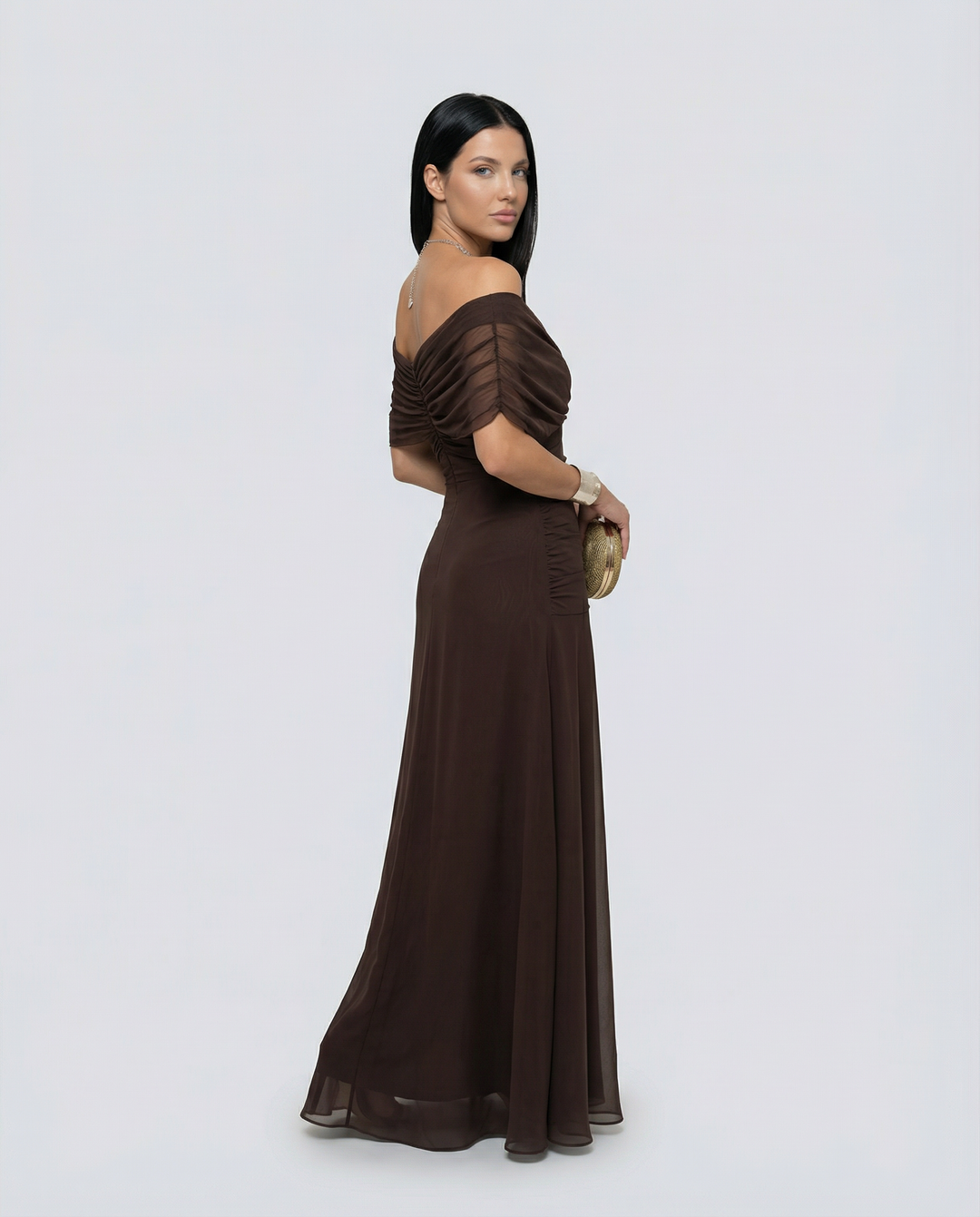 Eloria | Maxi Dress with Draped V-Neck