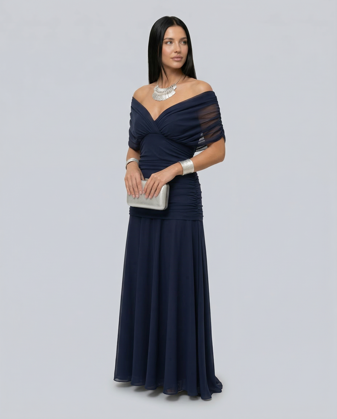 Eloria | Maxi Dress with Draped V-Neck