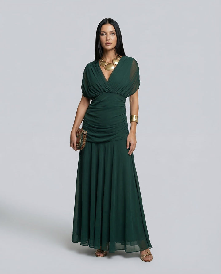 Eloria | Maxi Dress with Draped V-Neck