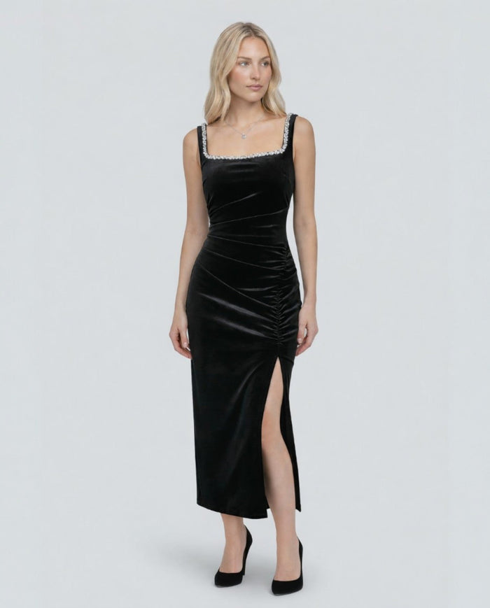 Noirelle | Maxi Dress with Crystal Trim