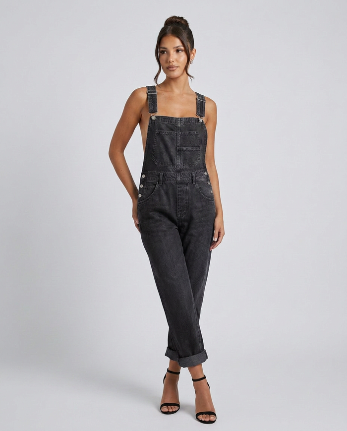 Debra | Denim Jumpsuit with Adjustable Straps
