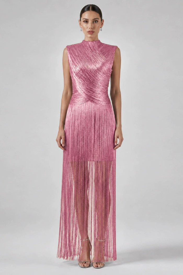 Giselle | Bandage Tassel Sleeveless Maxi Dress