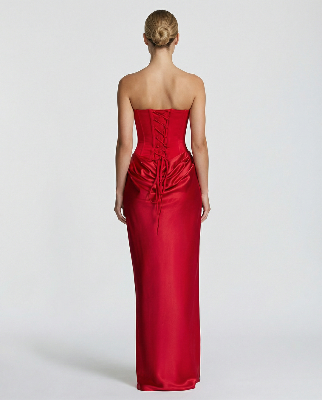 Gemma | Maxi Dress with Strapless Corset and Draped Skirt