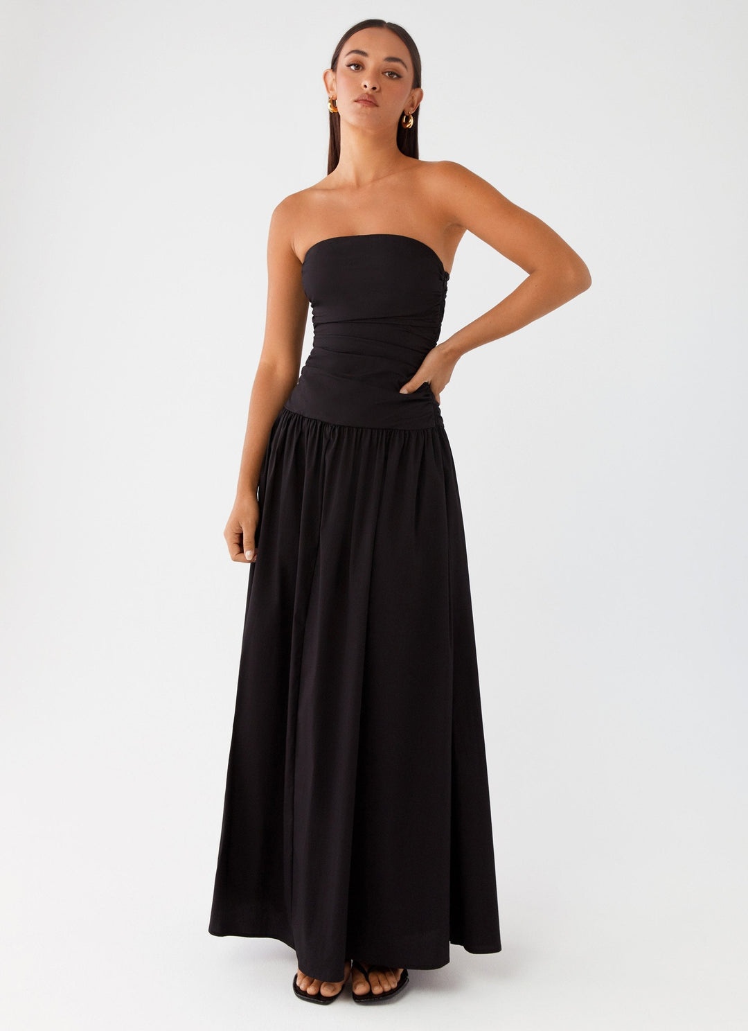 Norma | Cowl Neck Slinky Bias Cut Maxi Dress