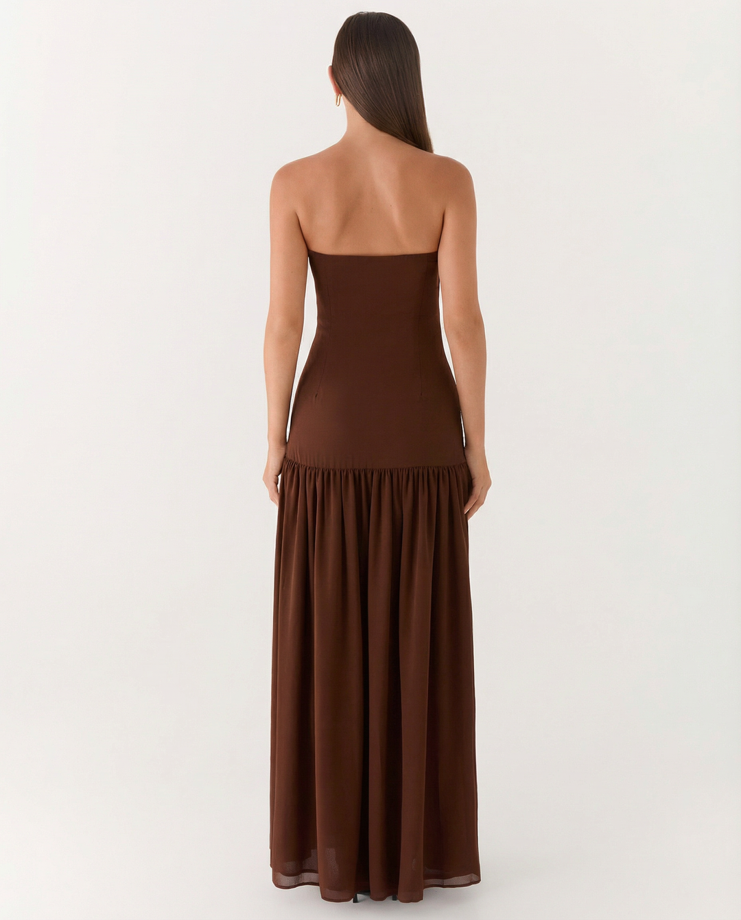 Polly | Strapless Maxi Dress with Side Slit