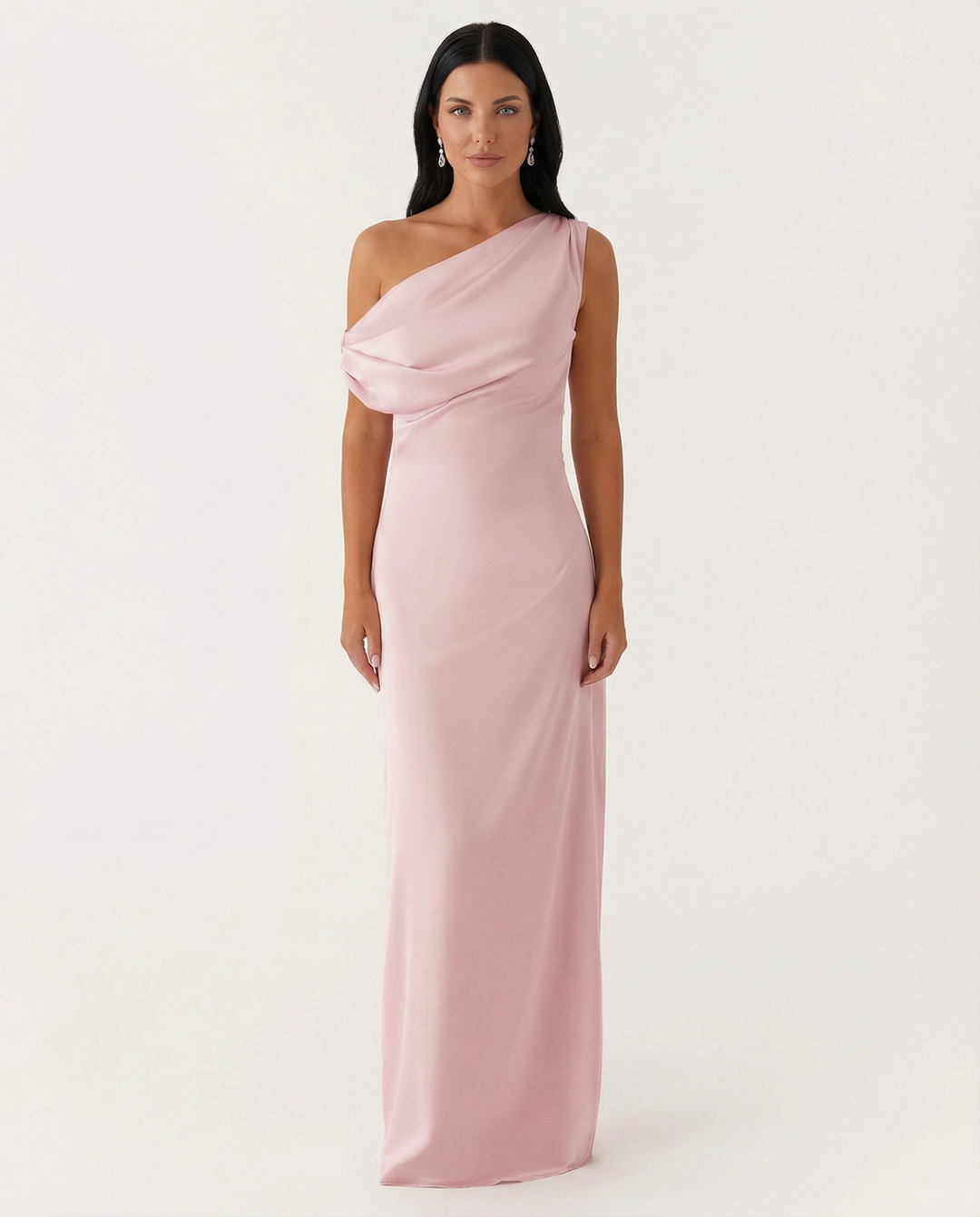 Myrna | One-Shoulder Satin Maxi Dress