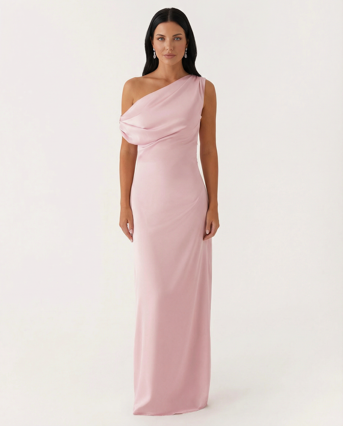 Myrna | One-Shoulder Satin Maxi Dress