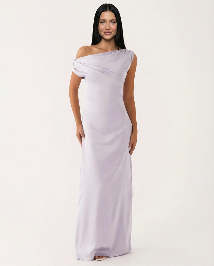Myrna | One-Shoulder Satin Maxi Dress