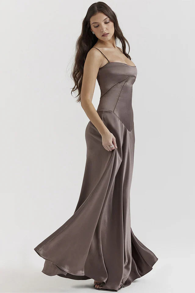 Cara | Lace-Up Back Maxi Dress