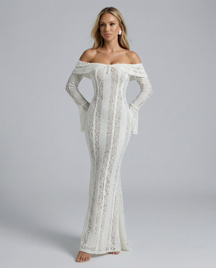 Kerry | Off Shoulder Lace Maxi Dress