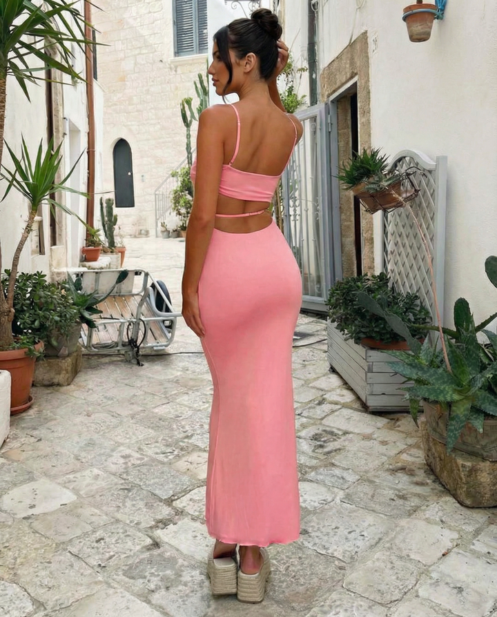 Maggie | Cut Out Strap Maxi Dress