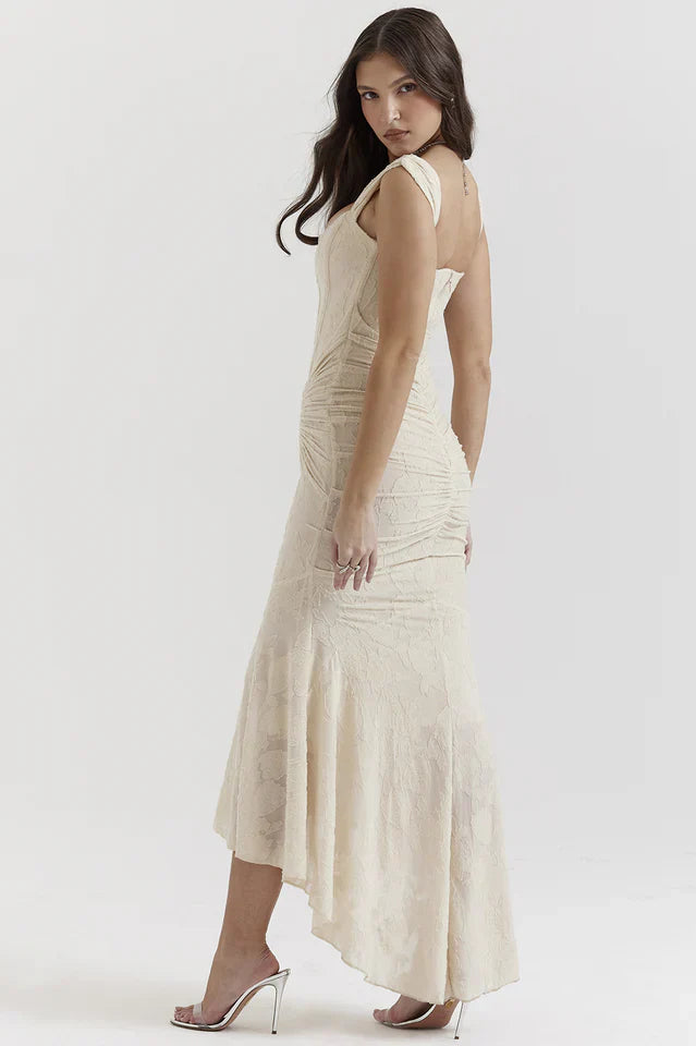 Lara | Maxi Dress with Floral Texture