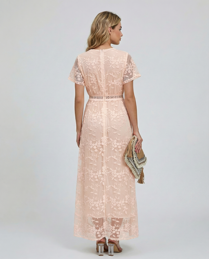 Tanya | Boho Floral Lace Maxi Dress