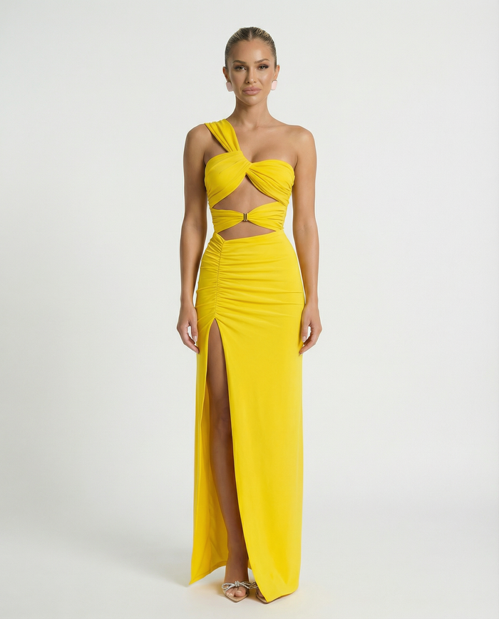 Edna | Maxi Dress with One Shoulder and Cut-Out Detail