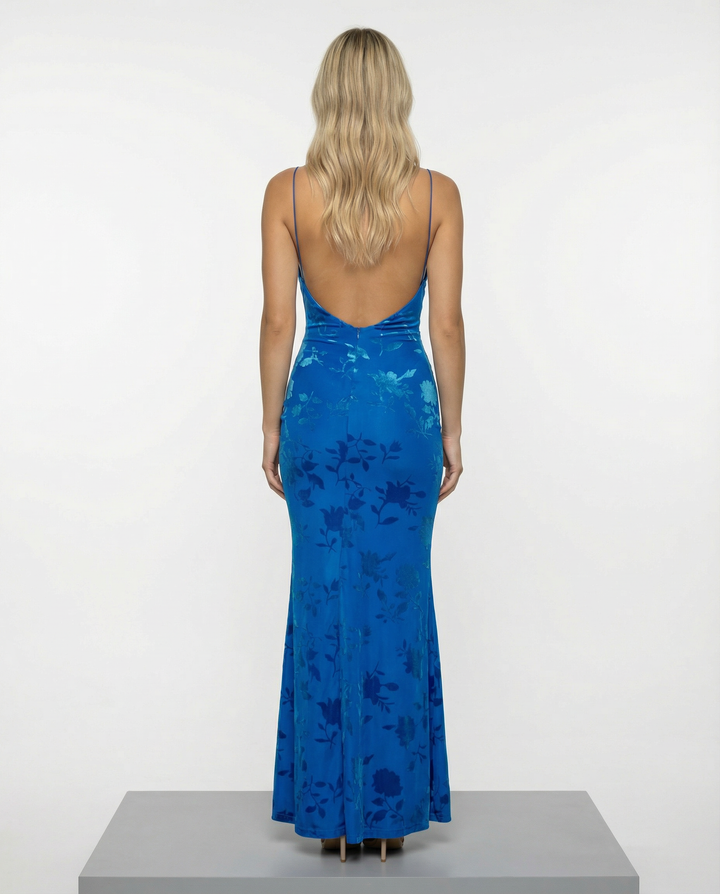 Pretoria | Maxi Dress with Cowl Neck and Open Back