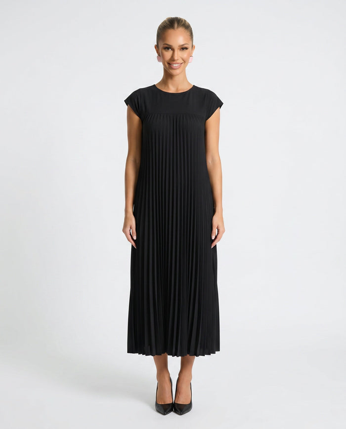 Zara | Pleated Sleeveless Midi Maxi Dress