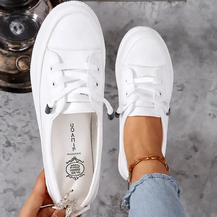 Women's Low-Top Lace-Up Sneakers with Cushioned Footbed