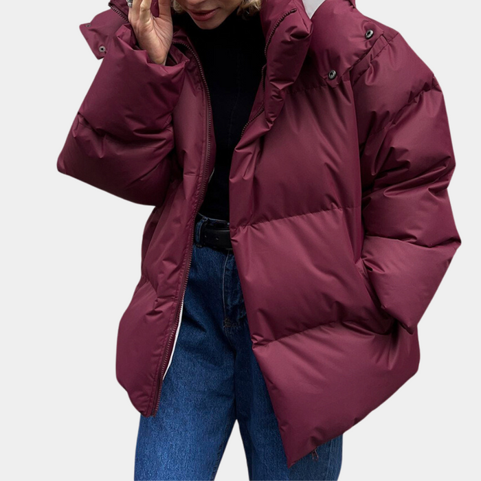 Women's Quilted Puffer Jacket Hooded Lightweight Winter
